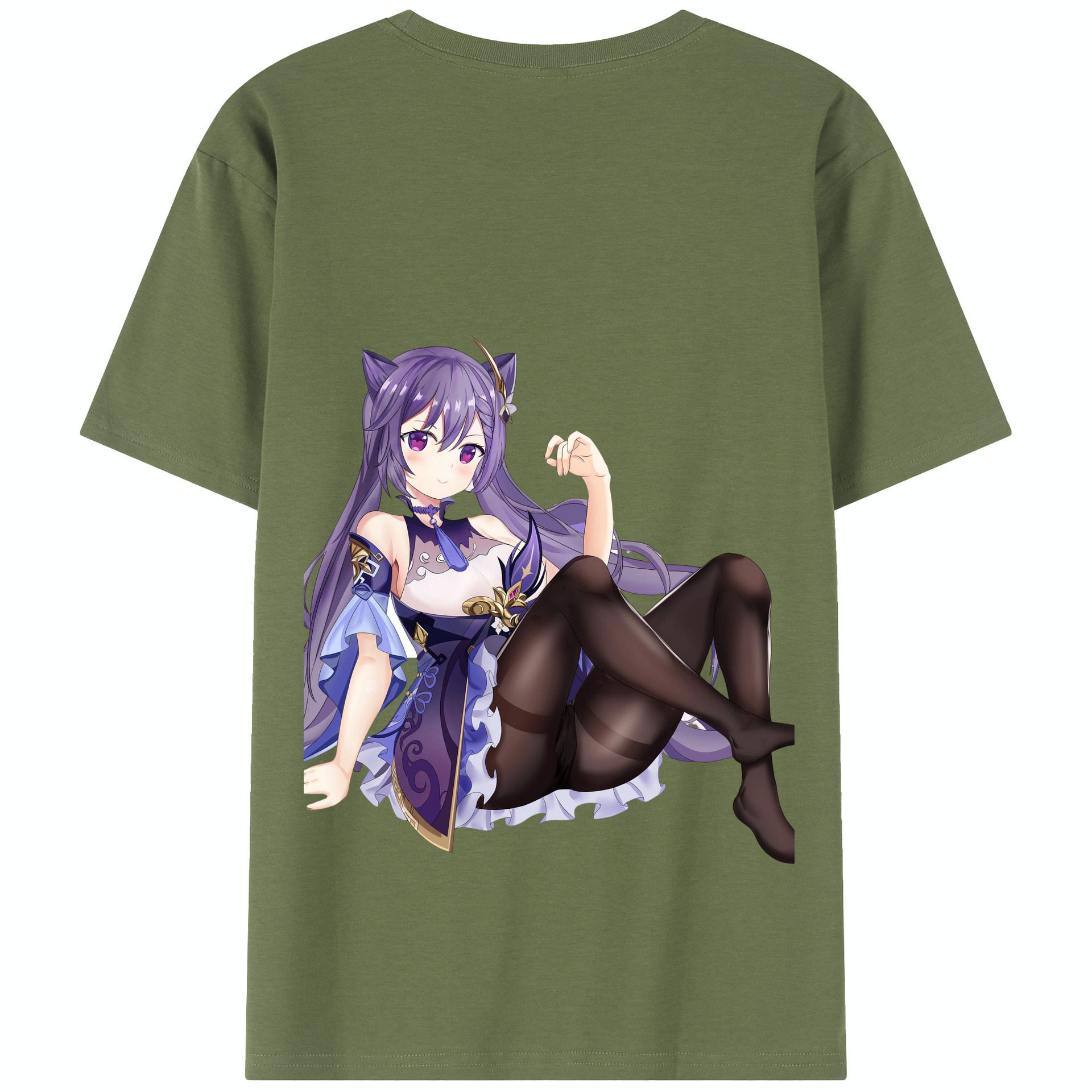 げんし神 刻晴 こくせい genshin Kokusei 綿100％半袖Tシャツ（背面プリント）